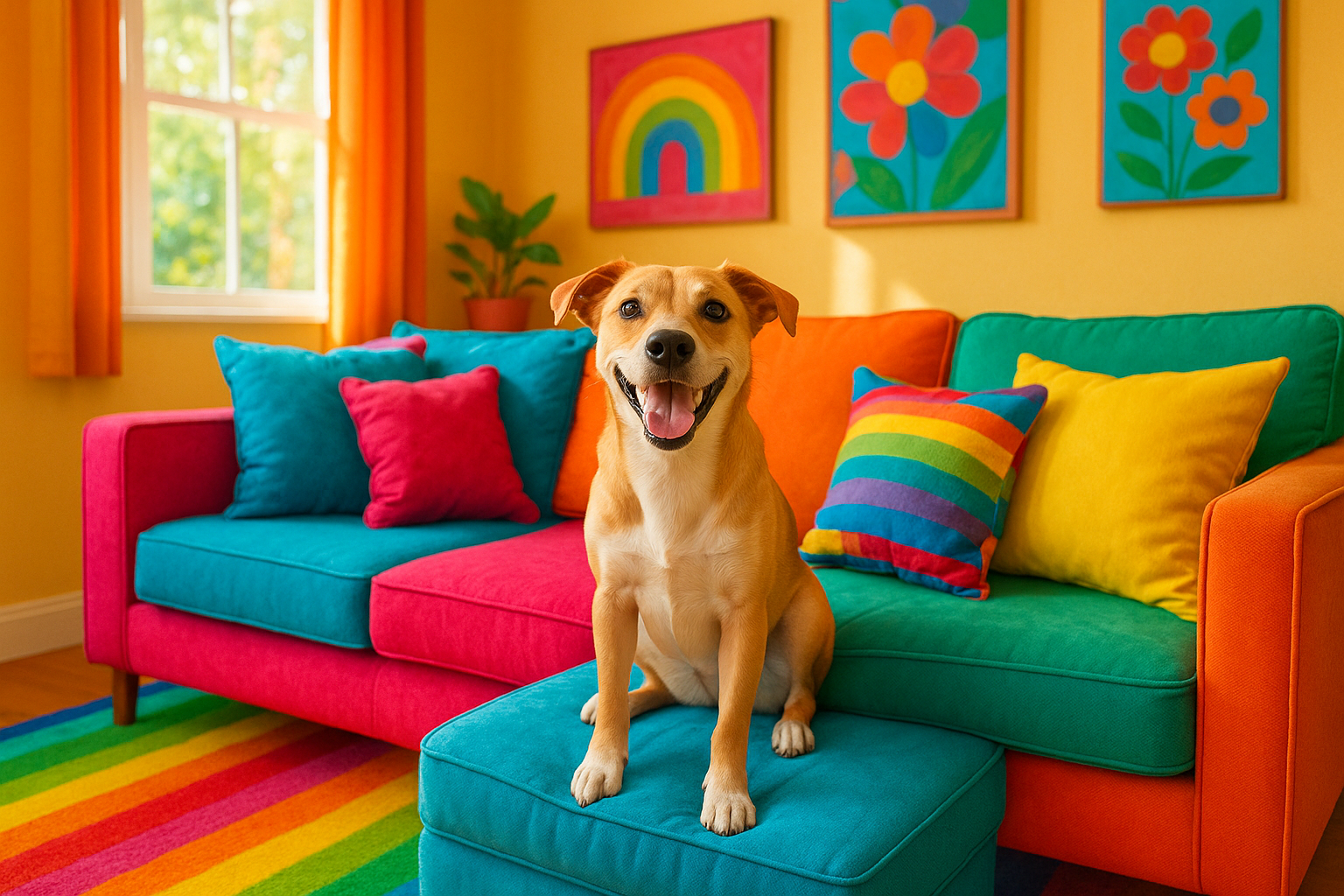 Make the dog less prominent 